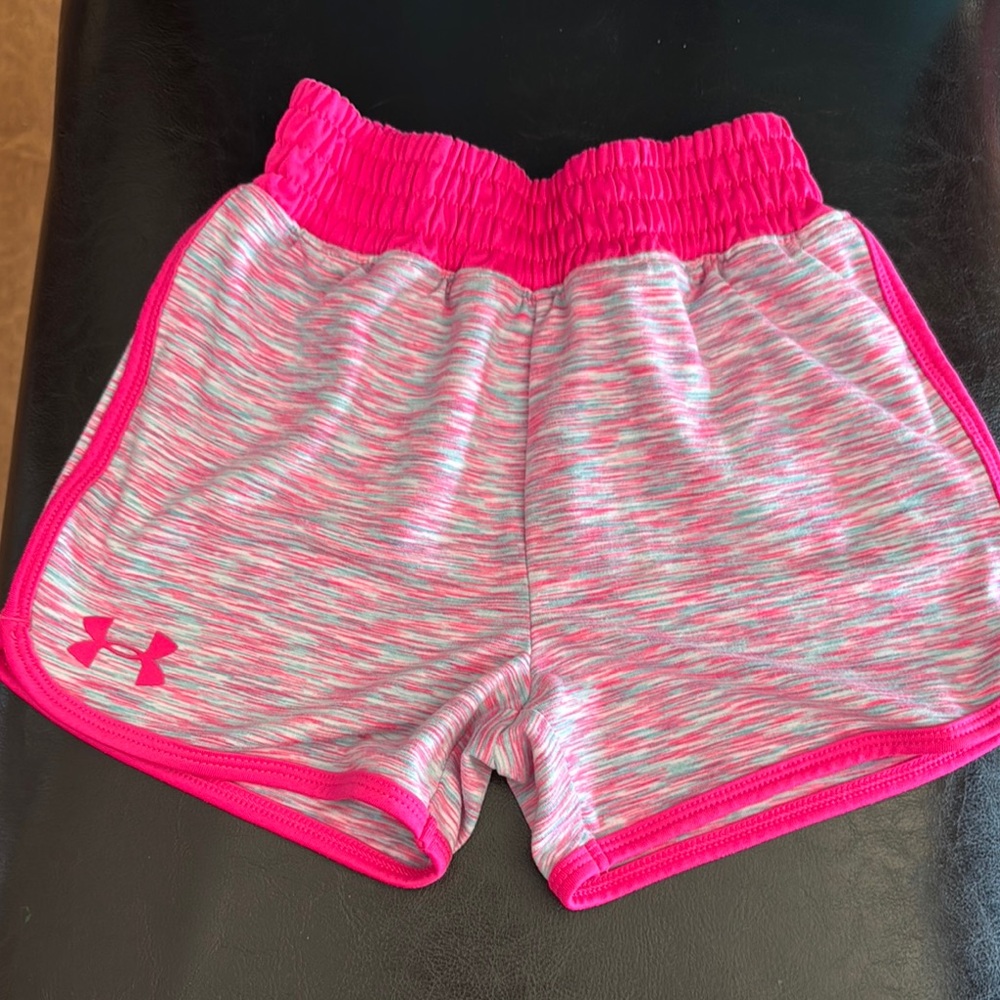 Under Armour Pink and Gray Athletic Shorts